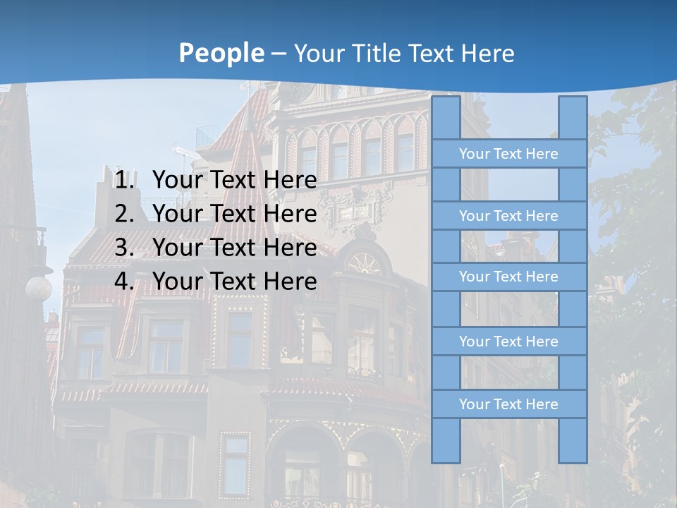 A Large Building With A Steeple On Top Of It PowerPoint Template