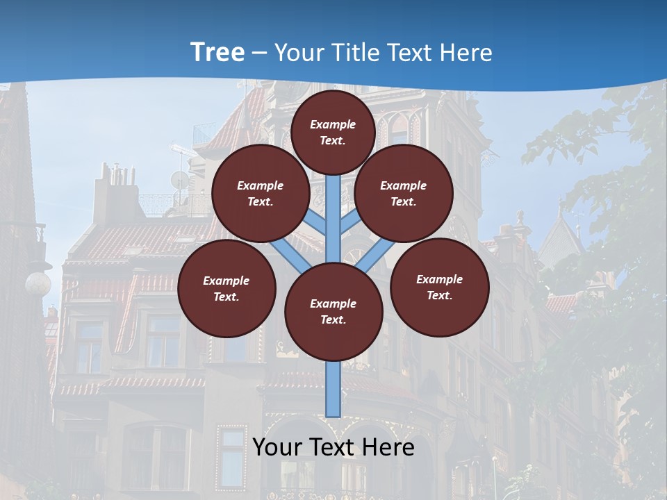 A Large Building With A Steeple On Top Of It PowerPoint Template
