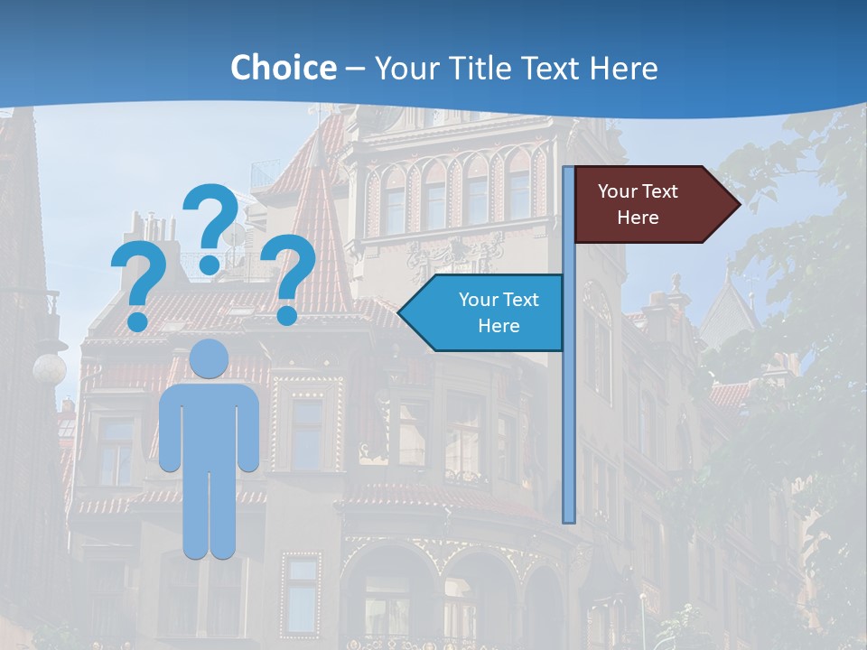 A Large Building With A Steeple On Top Of It PowerPoint Template
