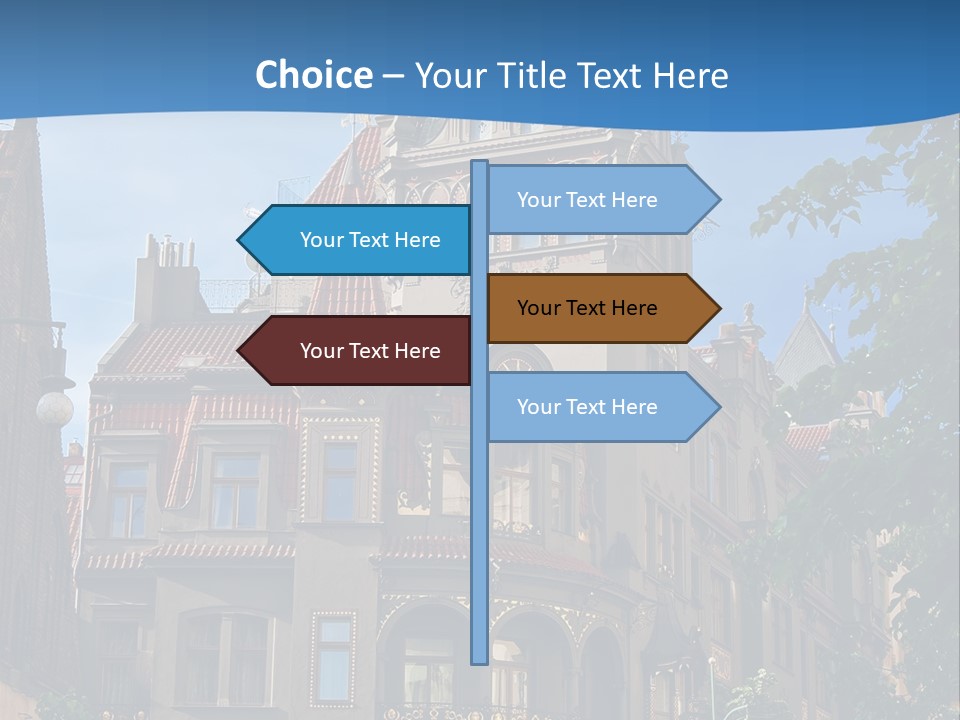 A Large Building With A Steeple On Top Of It PowerPoint Template