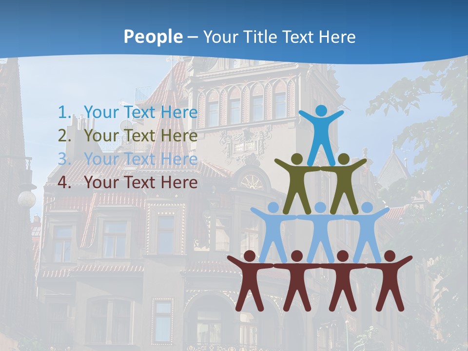 A Large Building With A Steeple On Top Of It PowerPoint Template