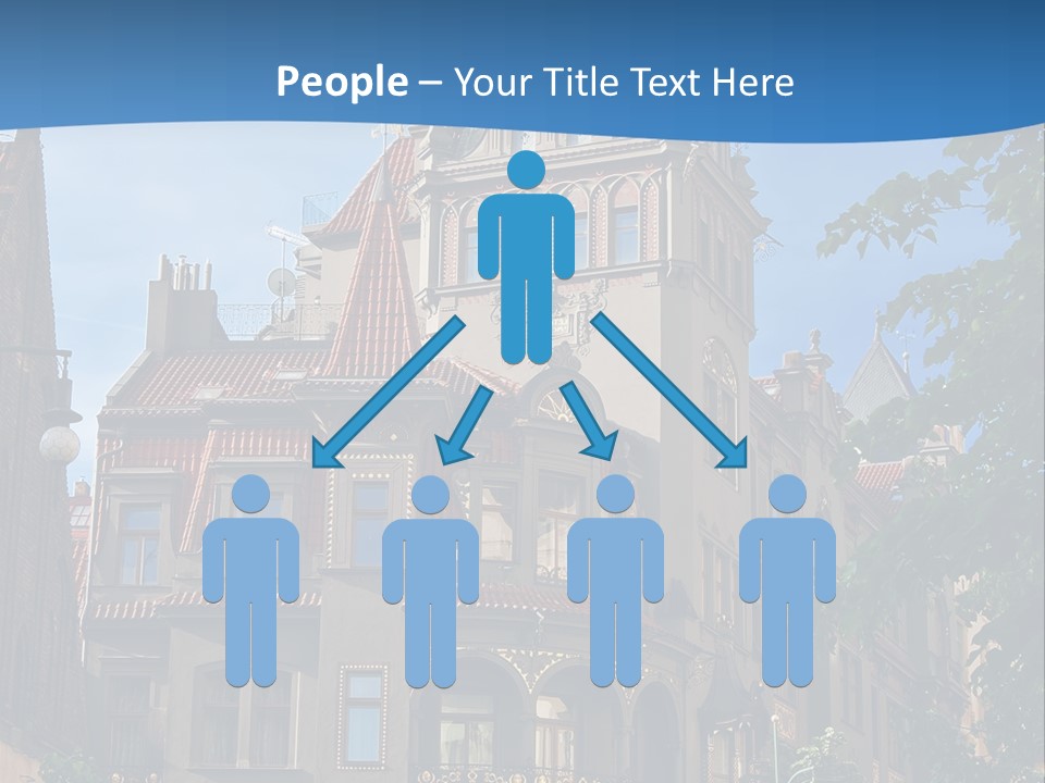 A Large Building With A Steeple On Top Of It PowerPoint Template