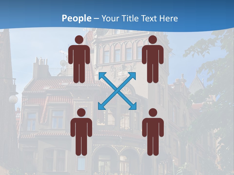 A Large Building With A Steeple On Top Of It PowerPoint Template