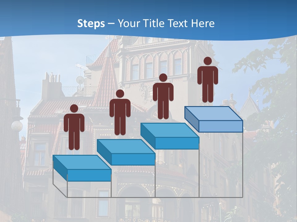 A Large Building With A Steeple On Top Of It PowerPoint Template