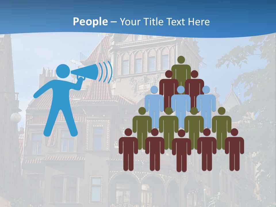 A Large Building With A Steeple On Top Of It PowerPoint Template
