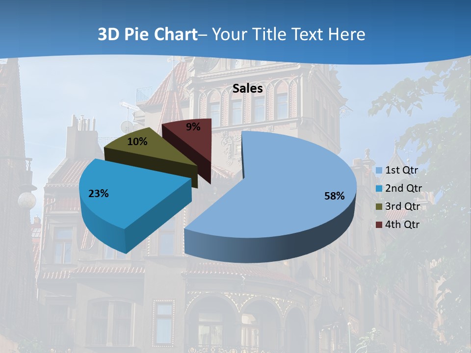 A Large Building With A Steeple On Top Of It PowerPoint Template