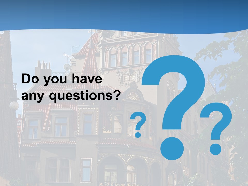 A Large Building With A Steeple On Top Of It PowerPoint Template