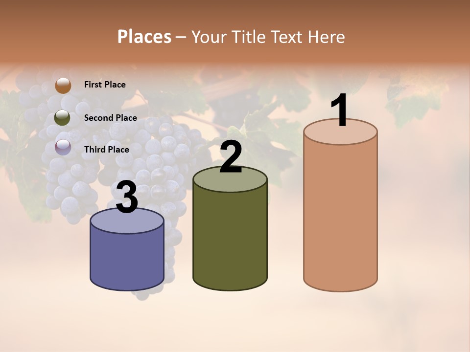 A Bunch Of Grapes Hanging From A Vine PowerPoint Template