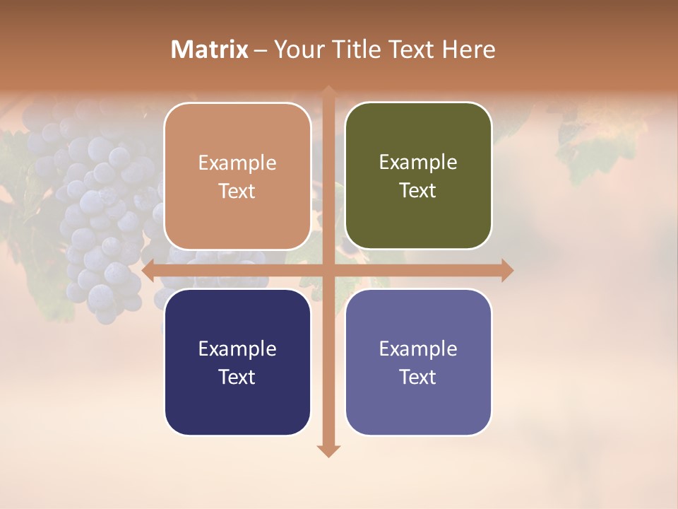A Bunch Of Grapes Hanging From A Vine PowerPoint Template