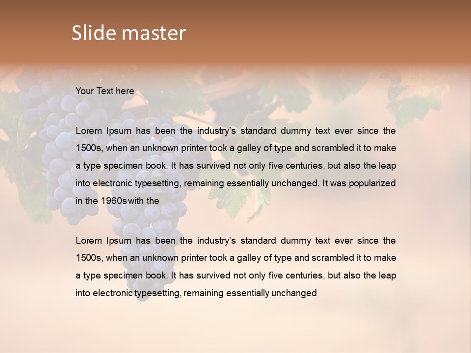 A Bunch Of Grapes Hanging From A Vine PowerPoint Template