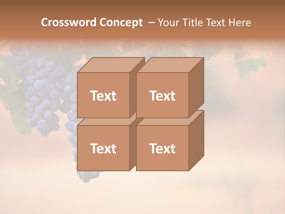 A Bunch Of Grapes Hanging From A Vine PowerPoint Template