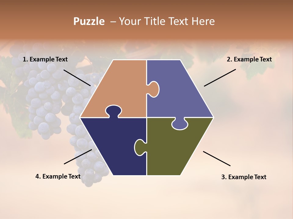A Bunch Of Grapes Hanging From A Vine PowerPoint Template