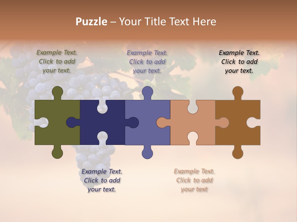 A Bunch Of Grapes Hanging From A Vine PowerPoint Template