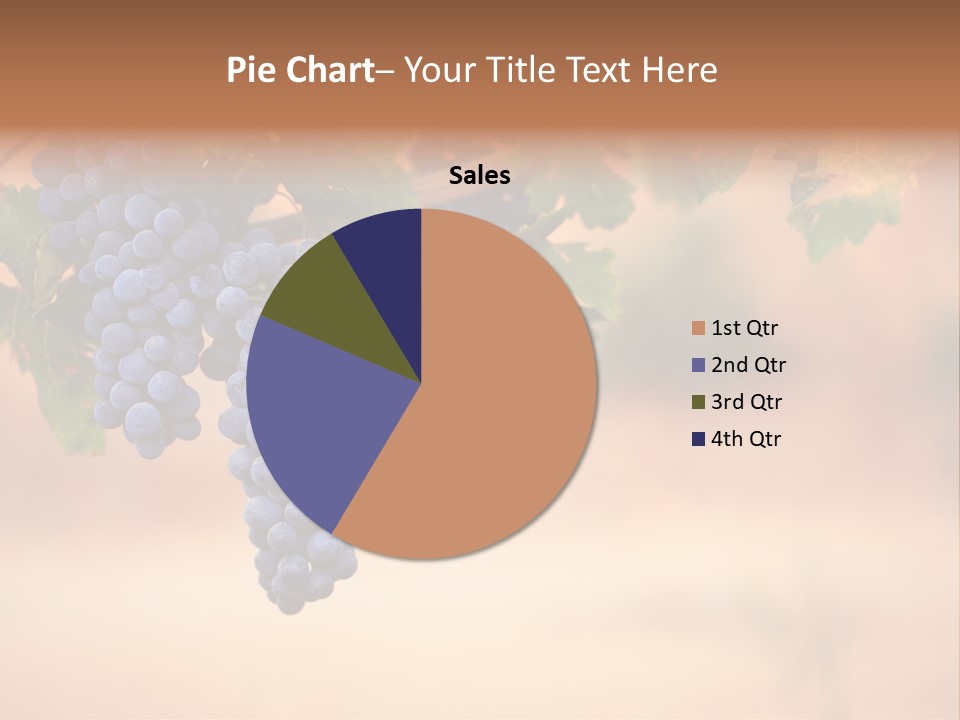 A Bunch Of Grapes Hanging From A Vine PowerPoint Template