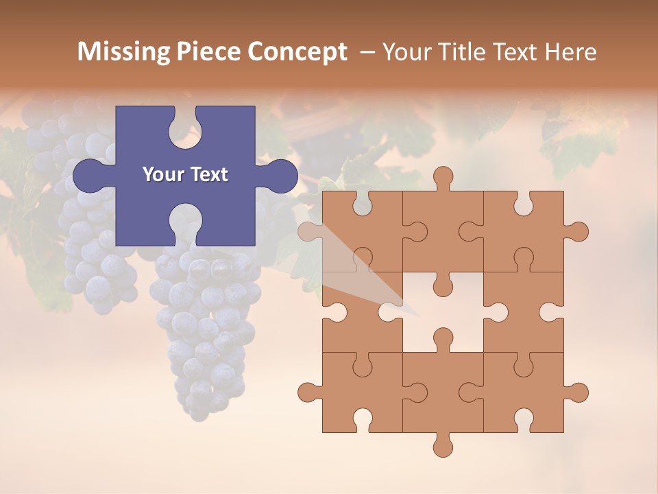 A Bunch Of Grapes Hanging From A Vine PowerPoint Template