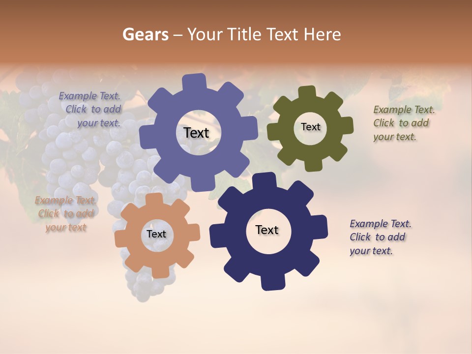 A Bunch Of Grapes Hanging From A Vine PowerPoint Template