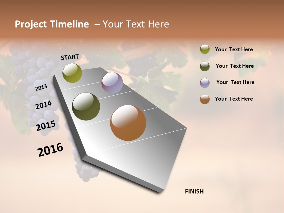 A Bunch Of Grapes Hanging From A Vine PowerPoint Template