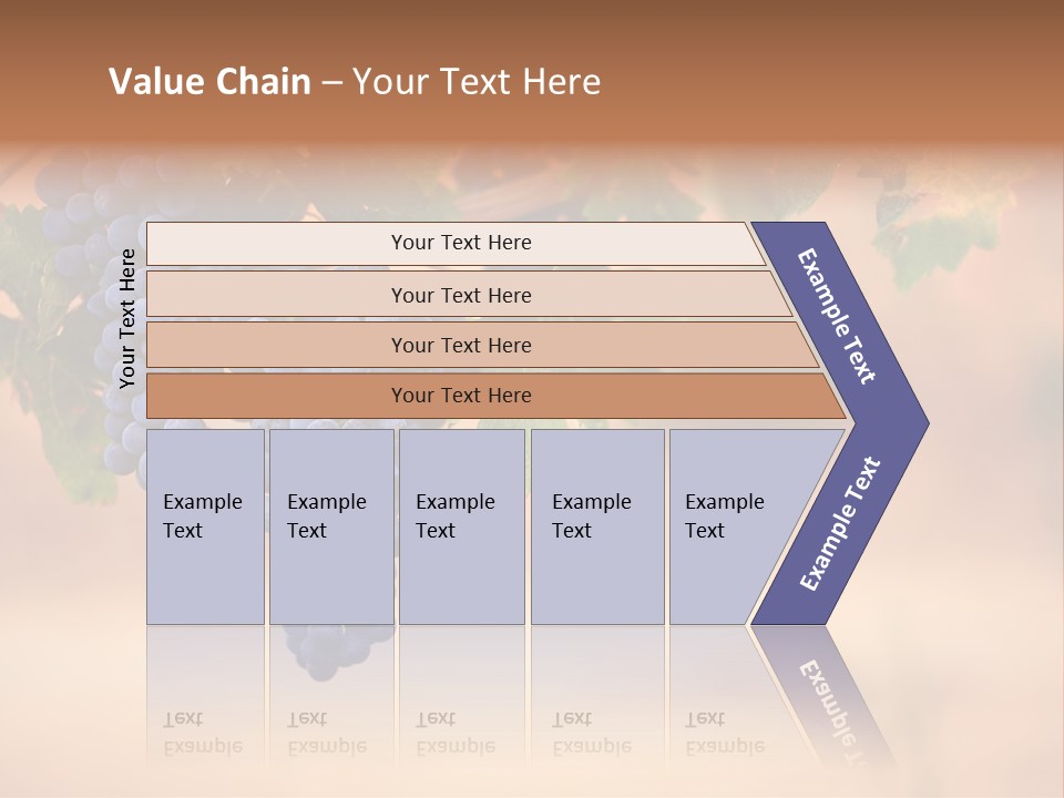 A Bunch Of Grapes Hanging From A Vine PowerPoint Template