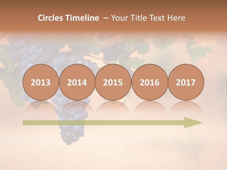 A Bunch Of Grapes Hanging From A Vine PowerPoint Template