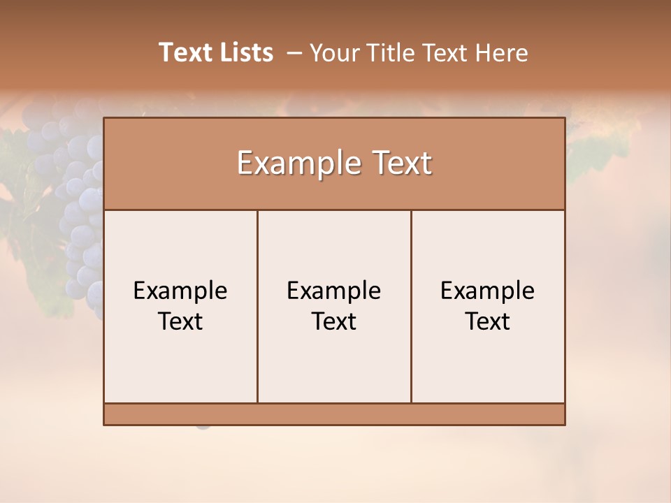A Bunch Of Grapes Hanging From A Vine PowerPoint Template