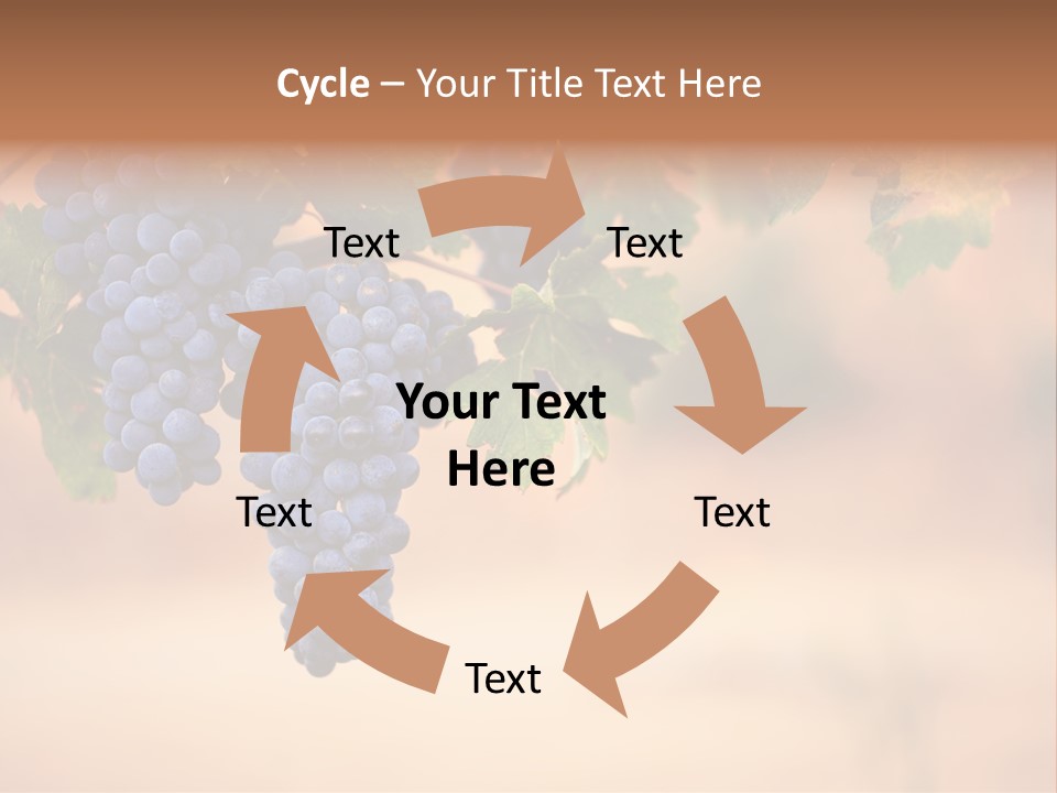 A Bunch Of Grapes Hanging From A Vine PowerPoint Template