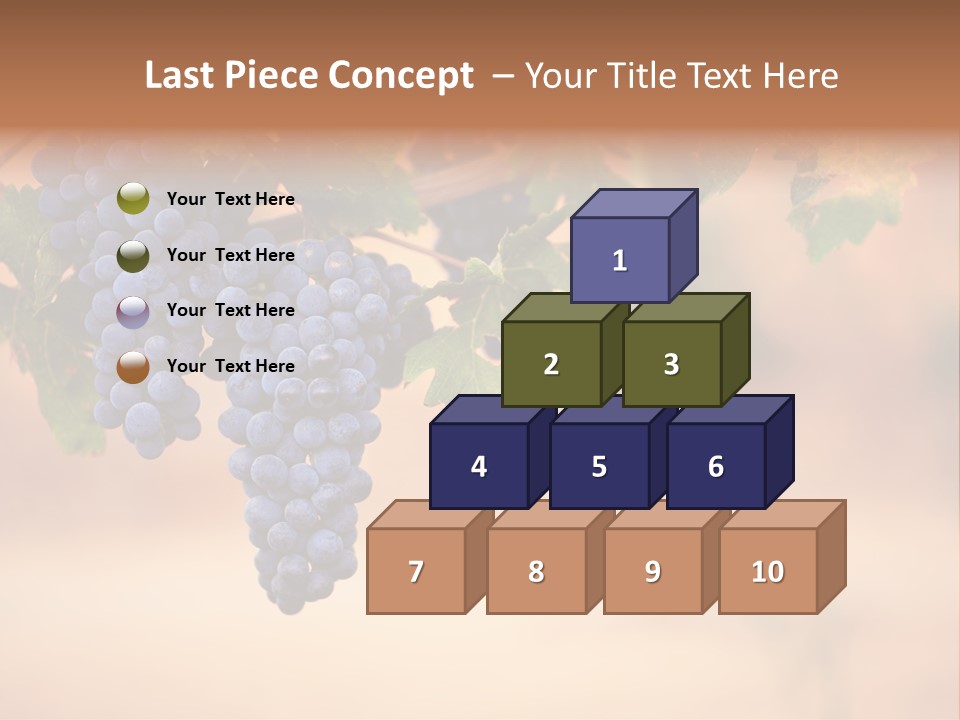 A Bunch Of Grapes Hanging From A Vine PowerPoint Template