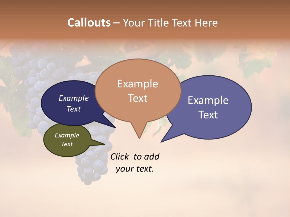 A Bunch Of Grapes Hanging From A Vine PowerPoint Template