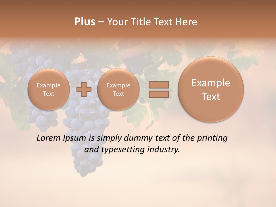 A Bunch Of Grapes Hanging From A Vine PowerPoint Template