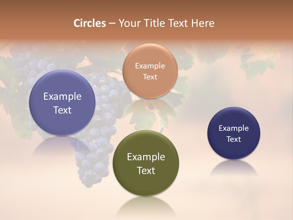 A Bunch Of Grapes Hanging From A Vine PowerPoint Template
