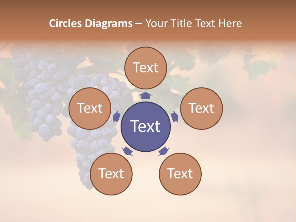 A Bunch Of Grapes Hanging From A Vine PowerPoint Template