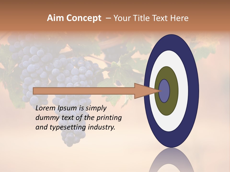 A Bunch Of Grapes Hanging From A Vine PowerPoint Template