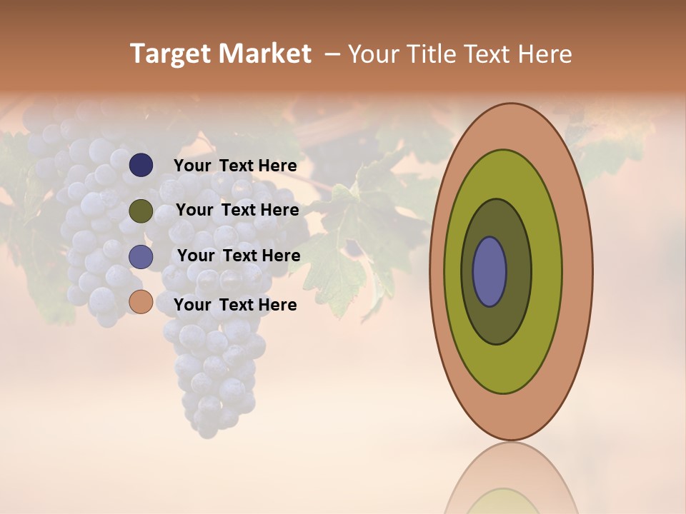A Bunch Of Grapes Hanging From A Vine PowerPoint Template