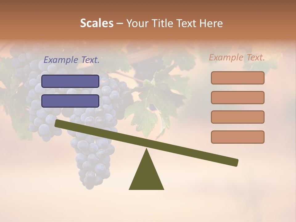 A Bunch Of Grapes Hanging From A Vine PowerPoint Template