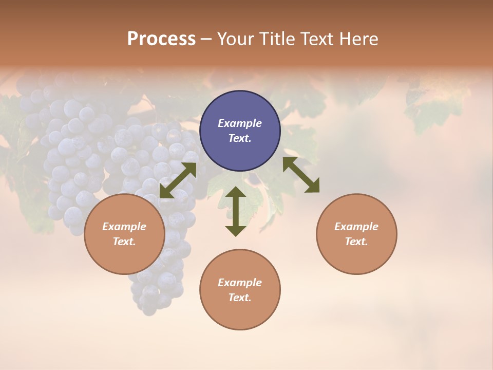 A Bunch Of Grapes Hanging From A Vine PowerPoint Template