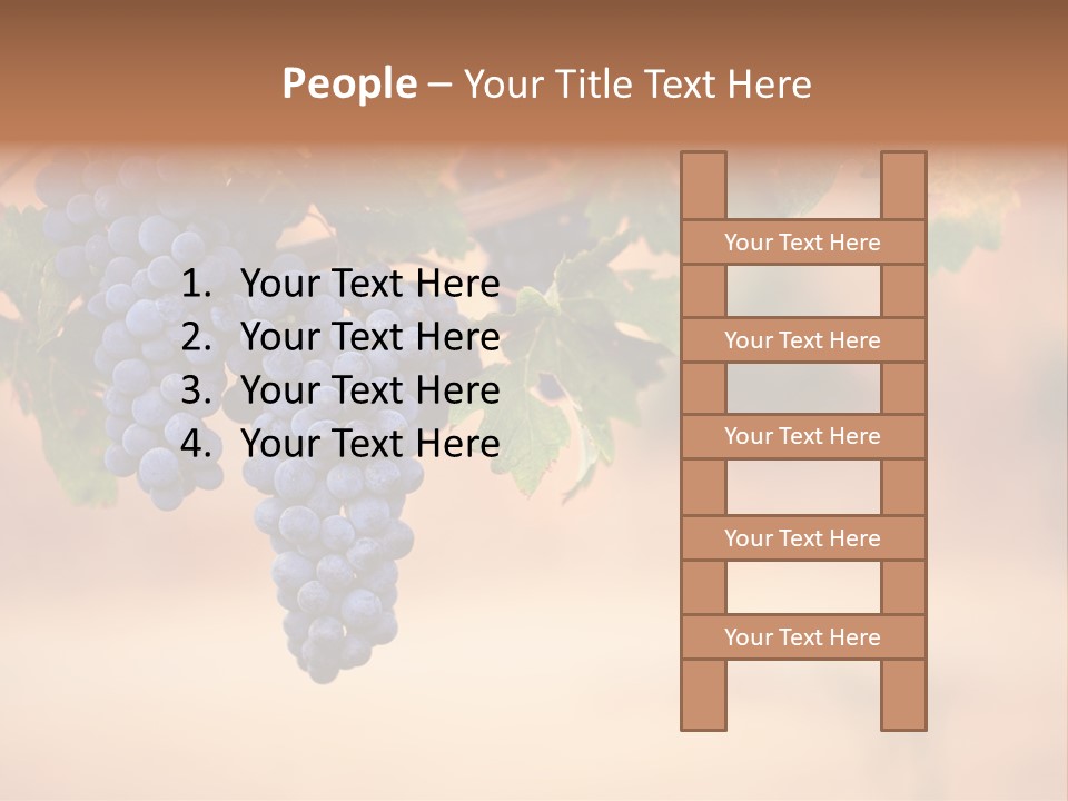 A Bunch Of Grapes Hanging From A Vine PowerPoint Template