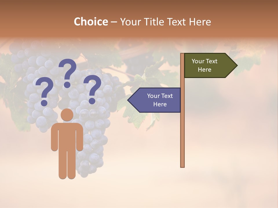 A Bunch Of Grapes Hanging From A Vine PowerPoint Template