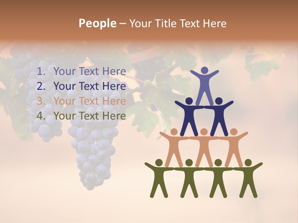 A Bunch Of Grapes Hanging From A Vine PowerPoint Template