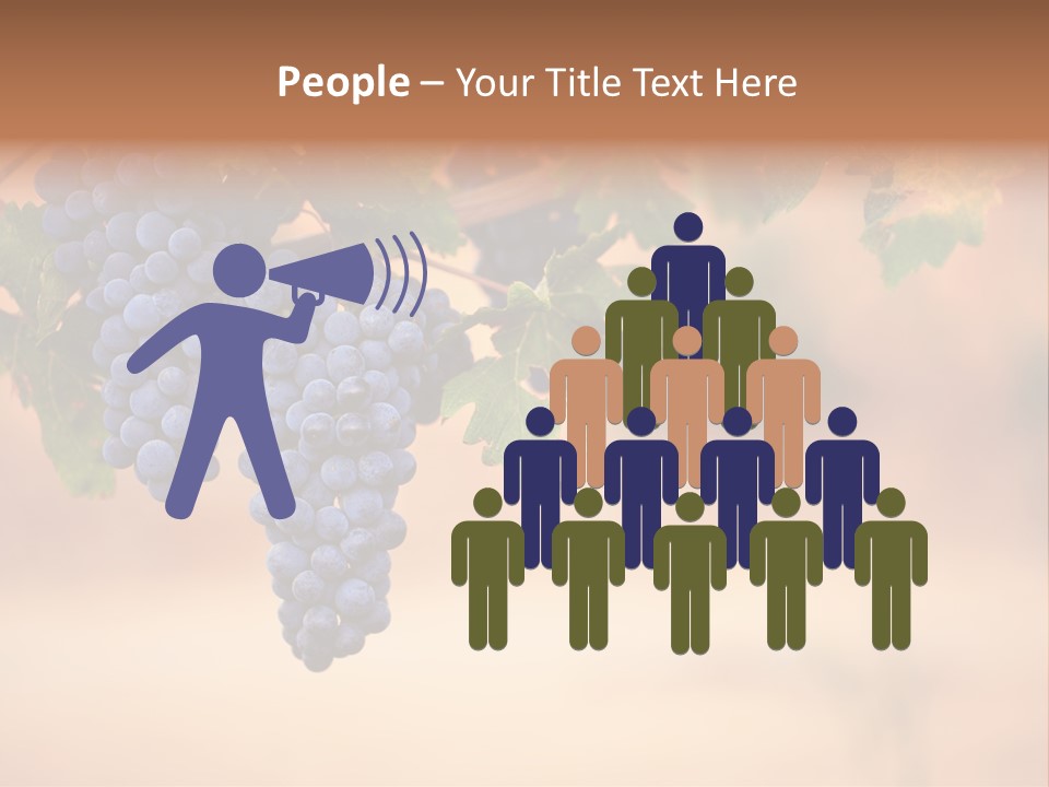 A Bunch Of Grapes Hanging From A Vine PowerPoint Template