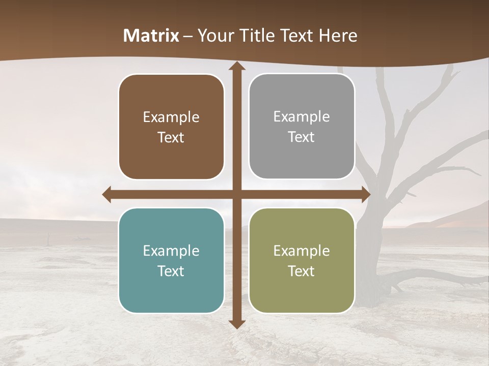 A Dead Tree In The Middle Of A Desert PowerPoint Template