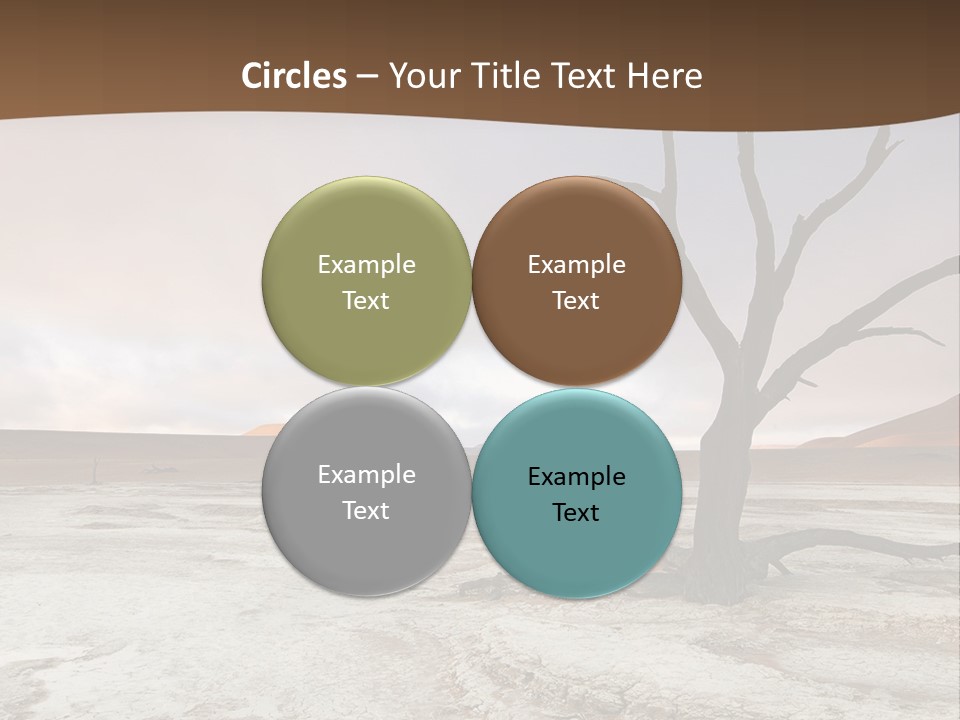 A Dead Tree In The Middle Of A Desert PowerPoint Template