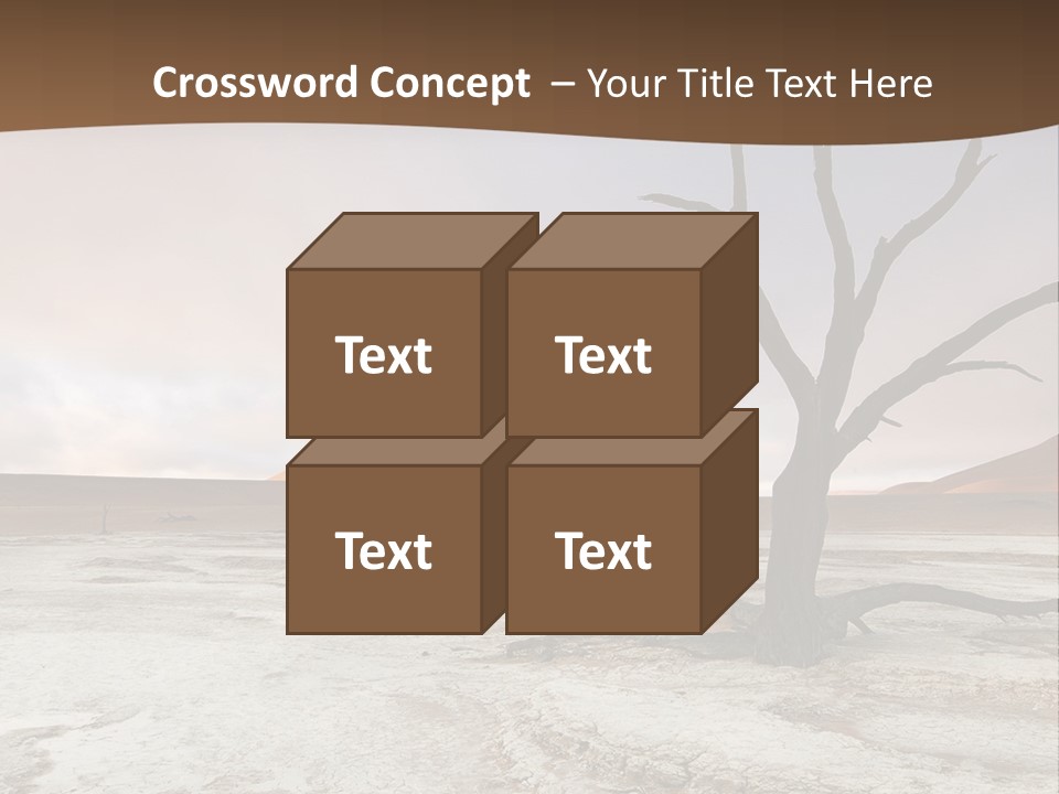 A Dead Tree In The Middle Of A Desert PowerPoint Template
