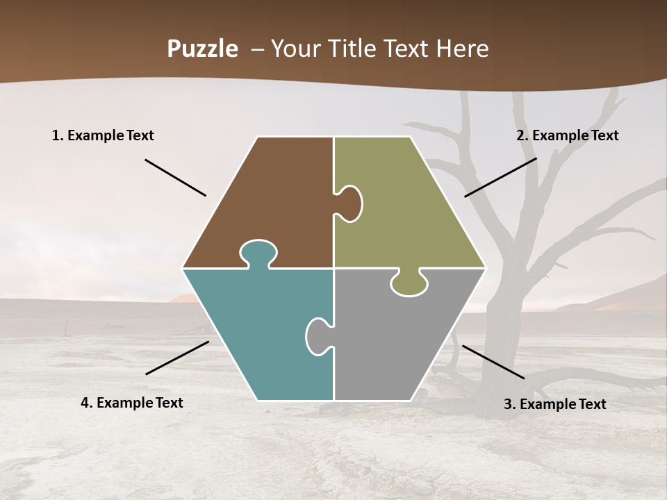 A Dead Tree In The Middle Of A Desert PowerPoint Template