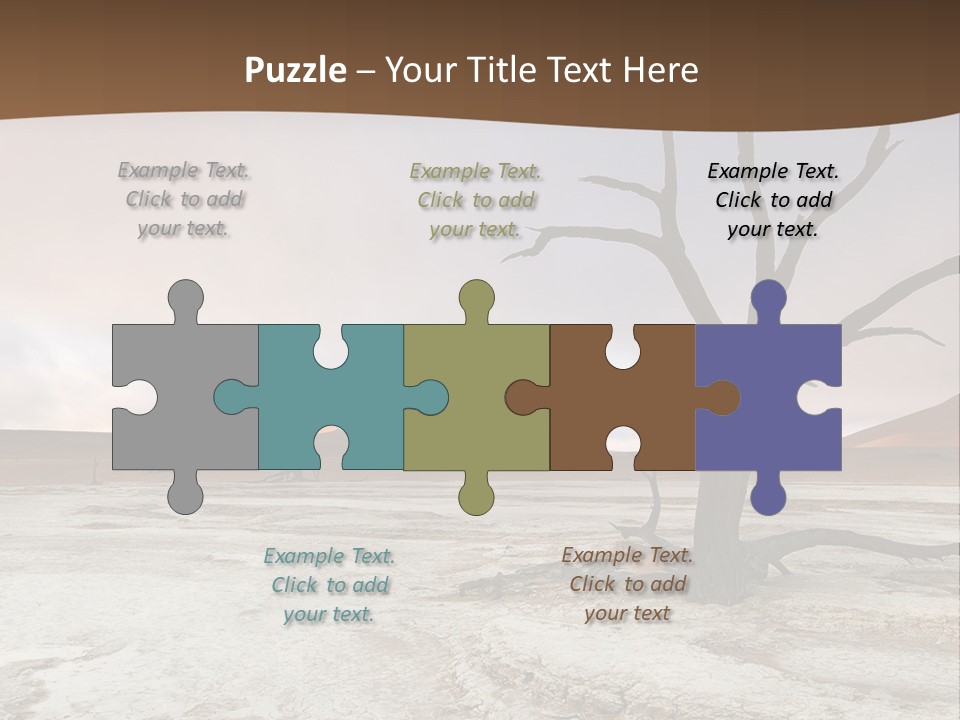 A Dead Tree In The Middle Of A Desert PowerPoint Template