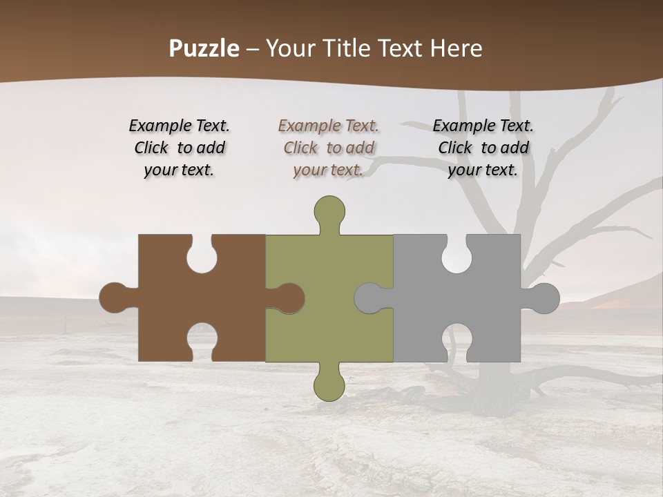 A Dead Tree In The Middle Of A Desert PowerPoint Template