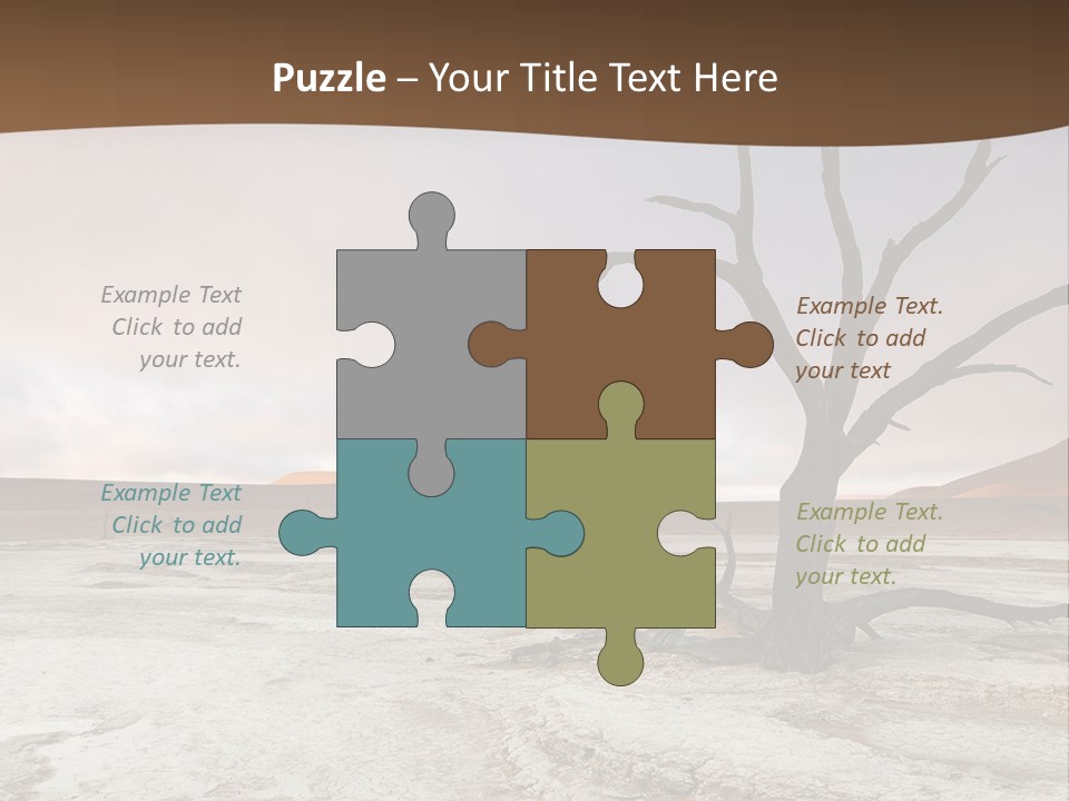 A Dead Tree In The Middle Of A Desert PowerPoint Template