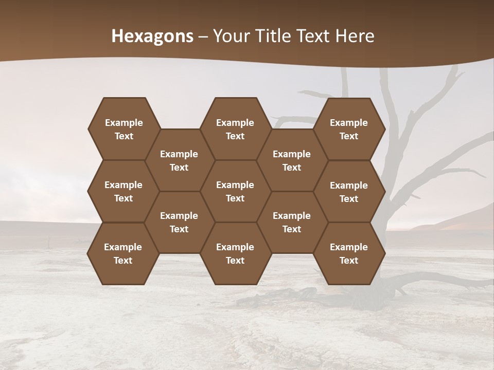 A Dead Tree In The Middle Of A Desert PowerPoint Template