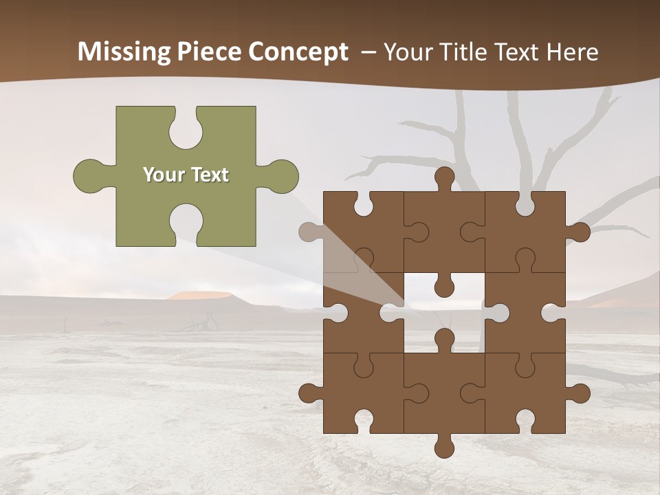 A Dead Tree In The Middle Of A Desert PowerPoint Template