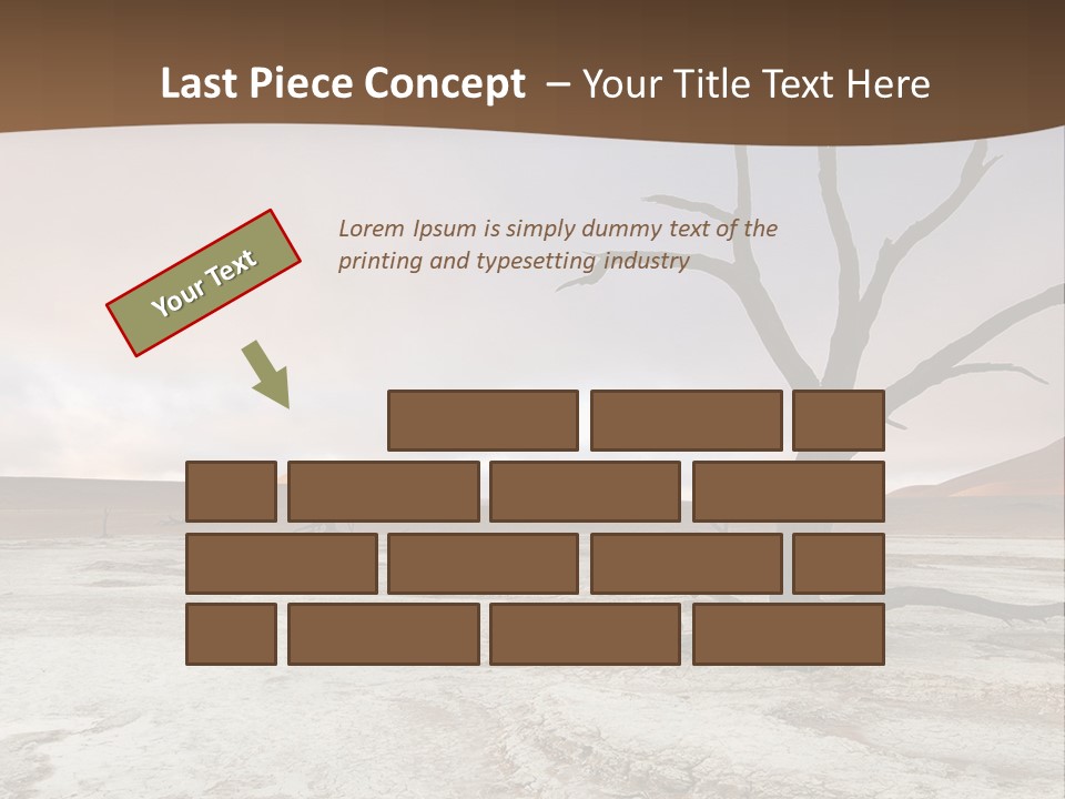 A Dead Tree In The Middle Of A Desert PowerPoint Template