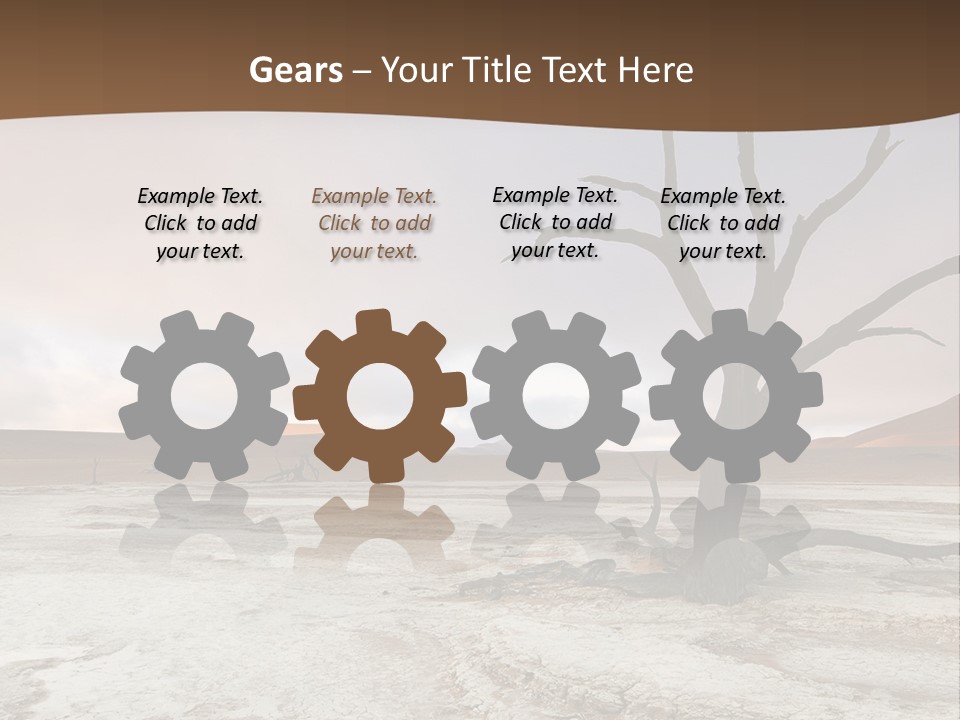 A Dead Tree In The Middle Of A Desert PowerPoint Template