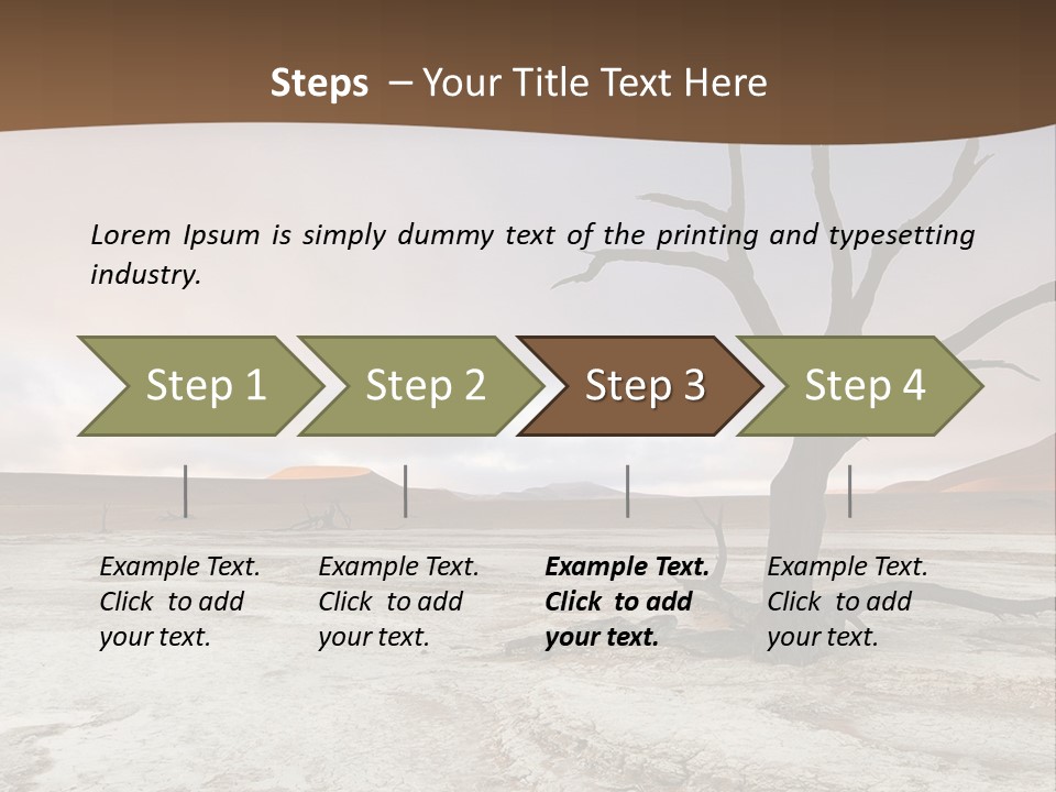 A Dead Tree In The Middle Of A Desert PowerPoint Template